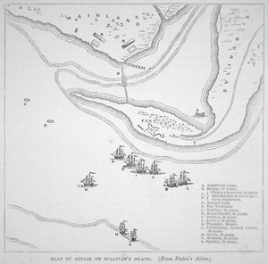 Plano do ataque à Ilha de Sullivan de American School