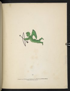 Placa 15. Figura do Cupido Verde.  Espectropia; ou, Surpreendentes ilusões espectrais mostrando fantasmas por toda parte, e de qualquer cor, etc. ser. 1.  J.H. Marrom  1864 de American School