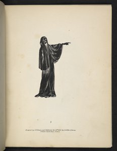Placa 2. Um fantasma em preto, de "Spectropia" 1864 (litho) de American School