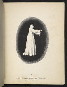 Placa 3. Um fantasma em branco. Espectropia; ou, surpreendentes ilusões espectrais mostrando fantasmas por toda a parte, e de qualquer cor, etc. ser. 1. J.H. Brown 1864 de American School