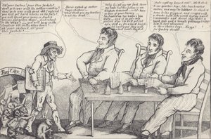 Caricatura Política na véspera da Guerra de 1812, c.1812 (litho) de American School