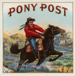 Pony Post - etiqueta de charuto de American School
