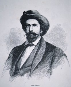 Retrato de John Hunt Morgan (1825-64) (litho) de American School