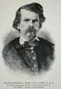 Retrato do Major General Earl Van Dorn (lito) de American School