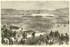 Posição do Exército Confederado quando a rendição foi anunciada, abril de 1865 de American School