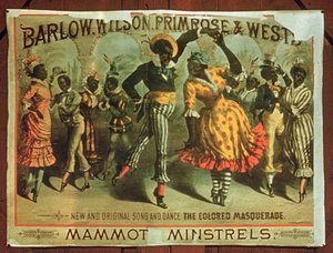 Propaganda de cartaz Barlow, Wilson, prímula e Wests Mammot Minstrels Coloured Masquerade