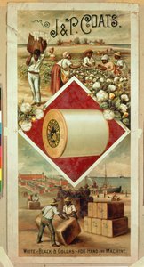 Cartaz publicitário J & P Coats Cotton
