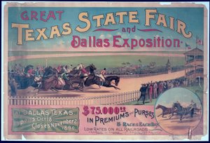 Cartaz para a Feira do Estado do Texas e a Exposição de Dallas de 1890