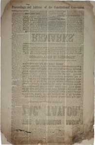 Processos e endereço da Convenção Constitucional, c.19 de março de 1861 de American School