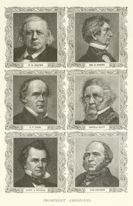 Americanos proeminentes, HW Beecher, William H Seward, perseguição de SP, Winfield Scott, Stephen Douglas, John Ericsson de American School