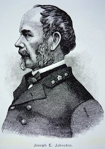 Protrait of General Joseph E. Johnston (1807-1891) (litho) de American School