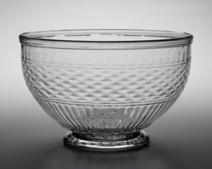 Punch Bowl, c. 1820-1840 (vidro de chumbo) de American School