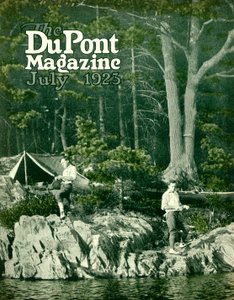 Pyralin vai pescar, capa da revista DuPont, julho de 1923 de American School