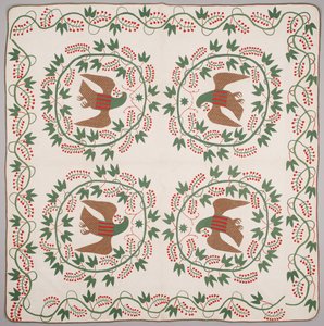 Quilt, c.1840-50 (algodão aplicado) de American School