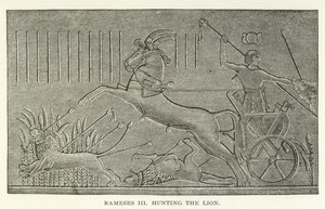 Ramsés III caçando o Leão de American School