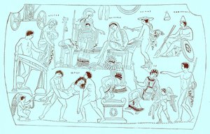 Resgate de Hektor, ilustração da História da Grécia por Victor Duruy, publicado em 1890 (imagem digitalmente aprimorada) de American School