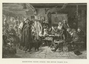 Recrutamento de cena durante a Guerra dos Sete Anos de American School