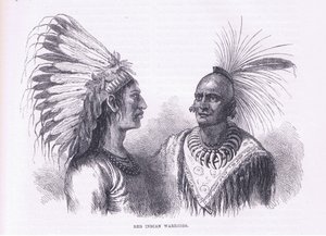 Red Indian Warriors, ilustração de Cassell