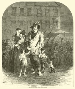Refugiados do norte do Missouri entrando em St. Louis, em setembro de 1864 de American School