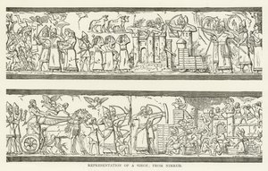 Representação de um cerco; de Nimrud de American School