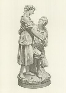 Robert Burns e Highland Mary (gravura) de American School