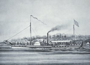 O barco a vapor de Robert Fulton, o 