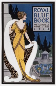 Royal Blue Book of Corret Corset Styles (Livro azul real dos estilos corretos de espartilho) de American School