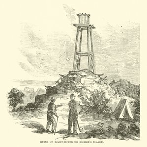 Ruínas da Casa da Luz na Ilha Morriss, julho de 1863 de American School