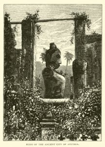 Ruínas da antiga cidade de Ayuthia de American School