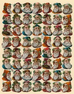 Papai Noel, folha de cabeças de American School