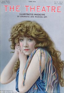 Sarah Bernhardt no papel da Feiticeira, uma peça de Sardou, cobre illustartion da revista Theatre, junho de 1906 de American School