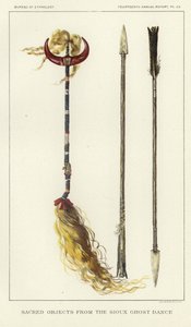 Objetos com medo da dança fantasma de Sioux de American School