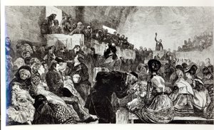 Serviço no Tabernáculo Mórmon em Salt Lake City, 1871 de American School