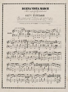 Sheet Music, Buena Vista March de American School
