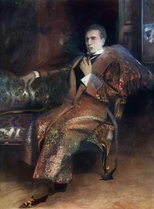Sherlock Holmes, cena de "Sherlock Holmes-A Drama in Four Acts" de William Gilette de American School