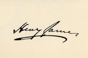 Assinatura de Henry James de American School