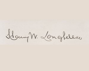 Assinatura de Henry Wadsworth Longfellow de American School