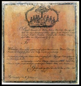 Sir William Johnsons (1715-74) Testemunho indiano, c.1770 (ver também 192704) de American School