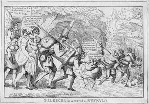 Soldados em marcha para Buffalo, 1813 de American School