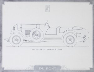 Speedster - modelo de LeMans, carros de motor de DuPont, 1921 de American School