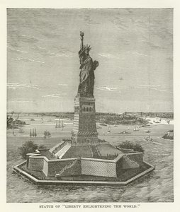 Estátua da Liberdade iluminando o mundo de American School