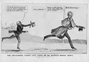 Sub tesoureiros dando longos passos, ou, O mago quebrou, publicado por HR Robinson, Nova York, 1838
