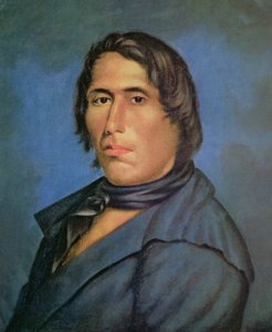 Tecumseh (1768-1813) (óleo sobre tela) de American School