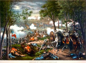 A batalha de Chancellorsville, Virginia, 1863