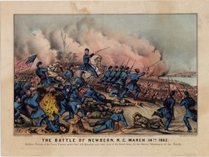 A Batalha de Newbern, NC, 14 de março de 1862, pub. por Currier & Ives, c.1862