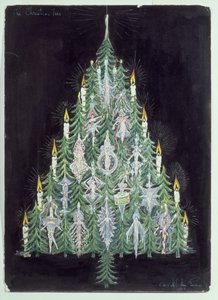 A Árvore de Natal (wc e guache) de American School