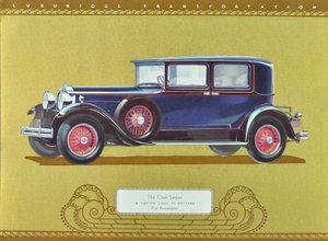 The Club Sedan, A Custom Eight by Packard, pub.1930 (litografia a cores) de American School