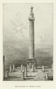 A, coluna, de, trajan, roma de American School