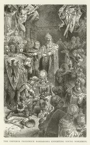 O imperador Frederico Barbarossa, cavaleiro de nobres jovens de American School