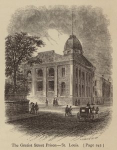 A Prisão Gratiot Street, St Louis (gravura) de American School